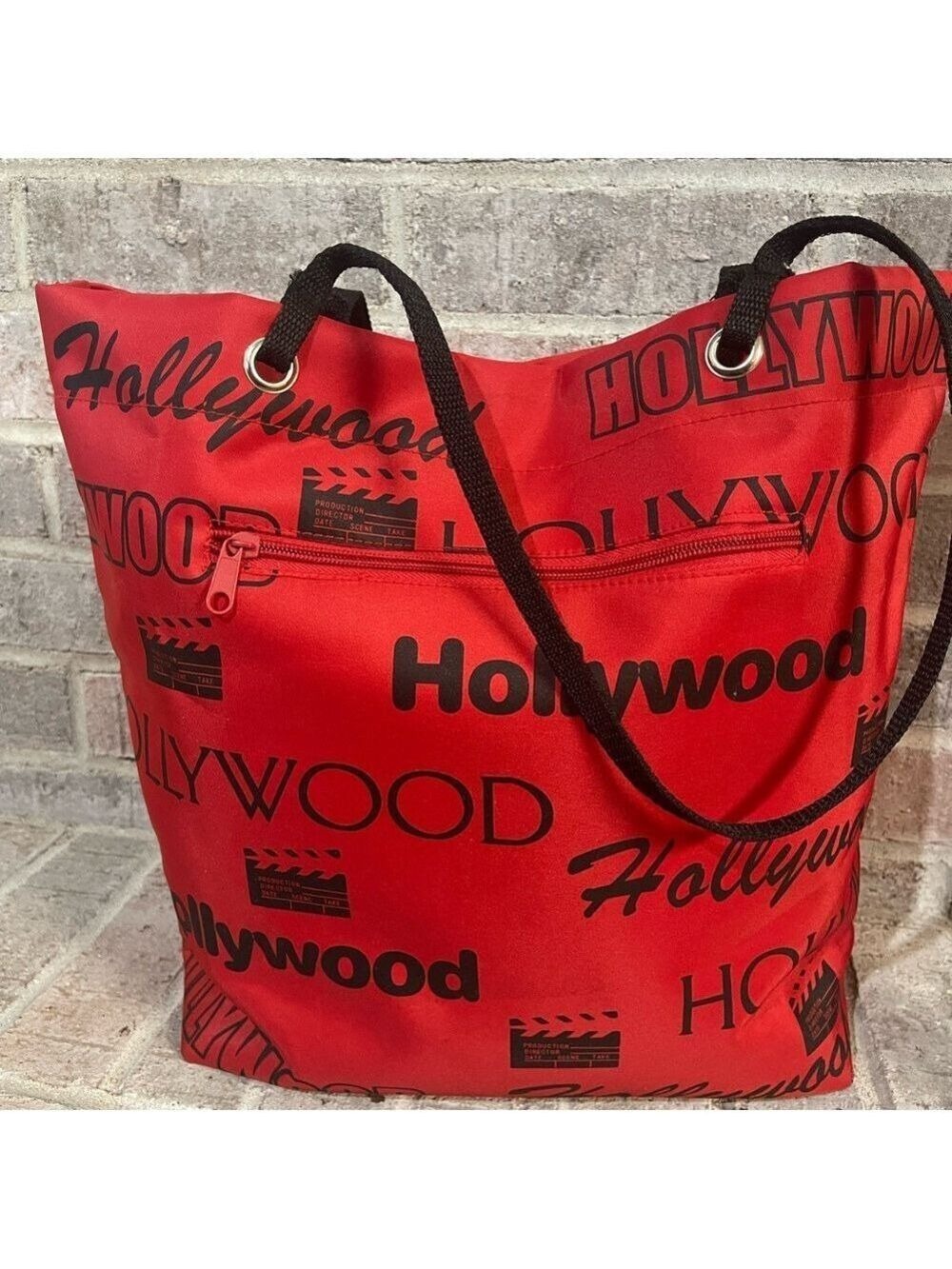 Red Hollywood Tote Bag - Picture 3 of 9